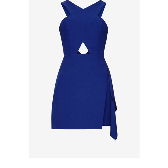 BCBGMAXAZRIA BLUE DRESS - Picture 7 of 7